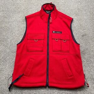 VINTAGE Southpole Vest Adult Large Red Sweater Full Zip Hip Hop Y2k Streetwear *